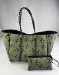 Large Tote in Green Duck