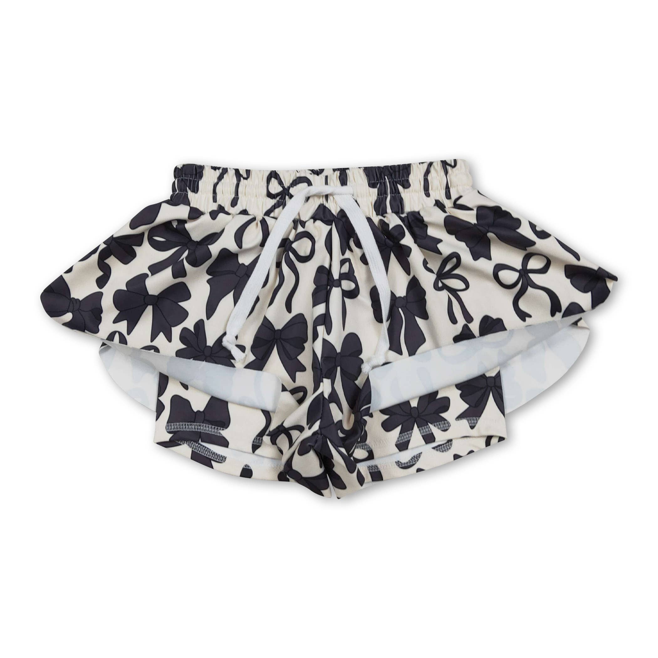 Brown camo kids girls summer active shorts