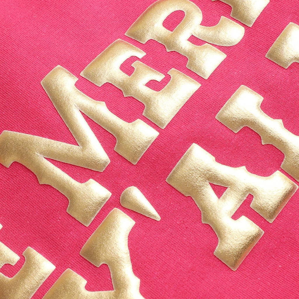 BE MERRY Y'ALL Metallic Gold PUFF Heavyweight Sweatshirt