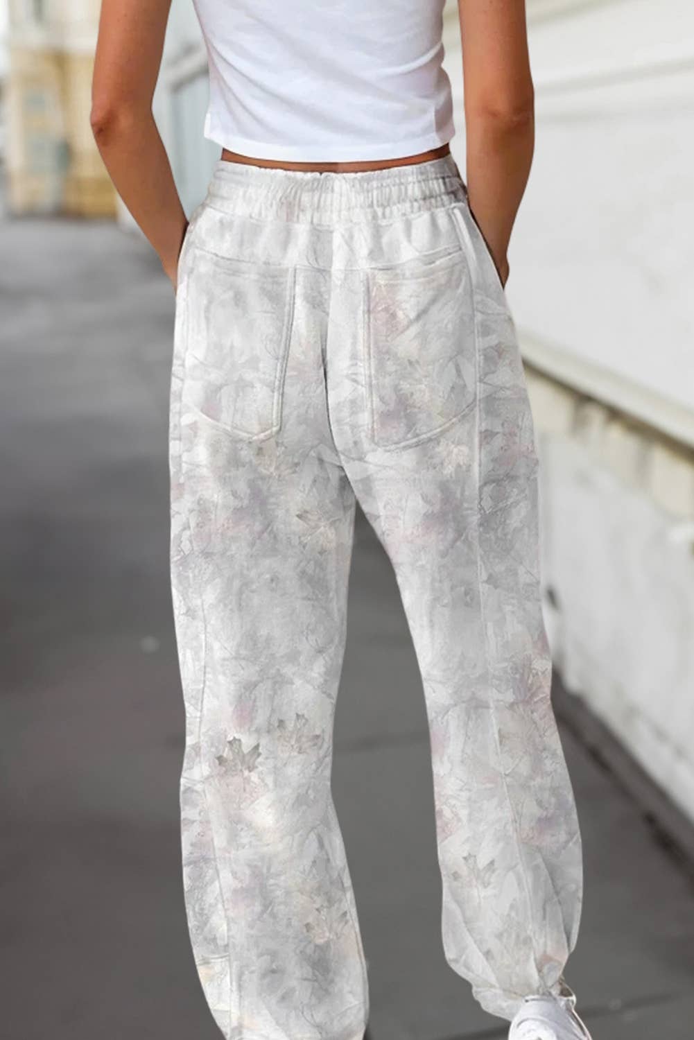 Abstract Print Drawstring Long Pants | S-XL